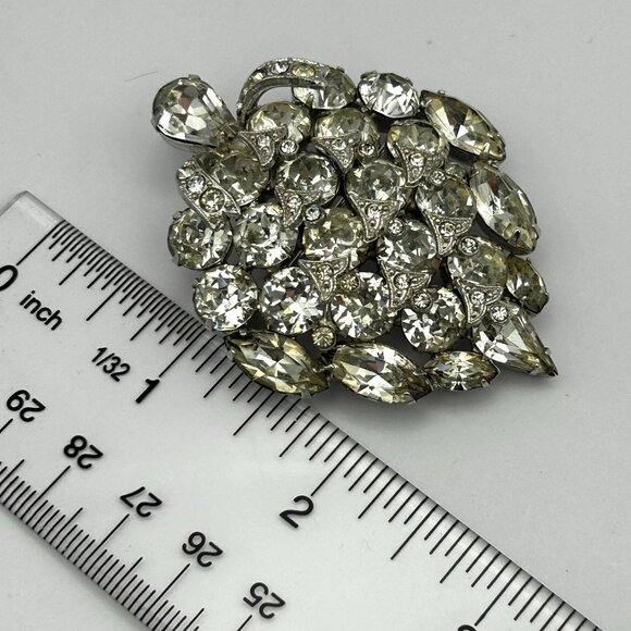 Eisenberg Ice Brooch/Pin Rhinestones Hollywood Glam Mid-Century Luxe - Picture 8 of 8